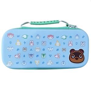 PowerA Animal Crossing Switch Case Zip Closure Blue Tom Nook FLAWED